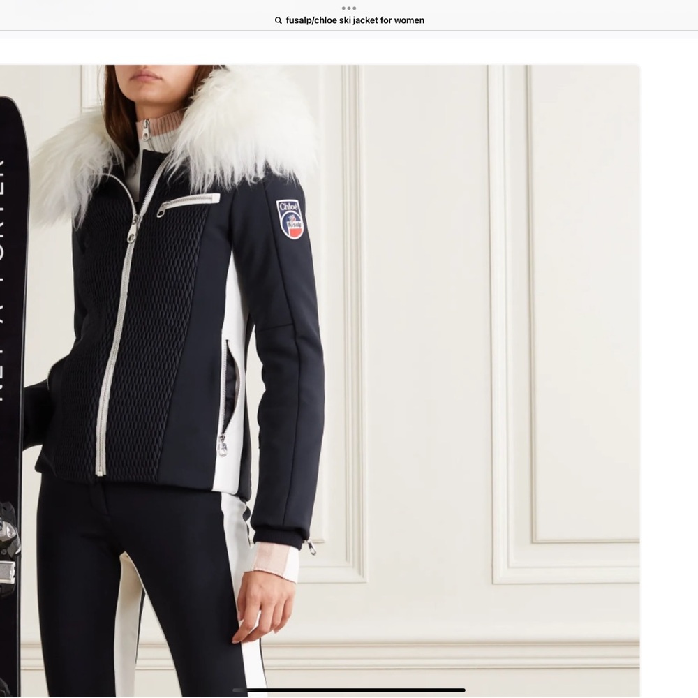 Chloe x Fusalp Shearling-Trimmed Quilted Ski Jacket- Exclusive at Net-A-Porter
